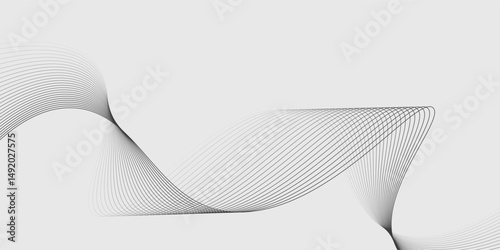 Abstract vector background with black wavy lines. EPS10