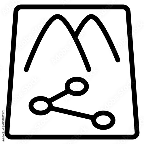 Map icon with outline style and pixel perfect base. Suitable for website design, logo, app and UI. Based on the size of the icon in general, so it can be reduced.