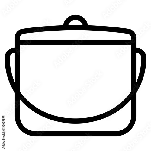 Pan icon with outline style and pixel perfect base. Suitable for website design, logo, app and UI. Based on the size of the icon in general, so it can be reduced.