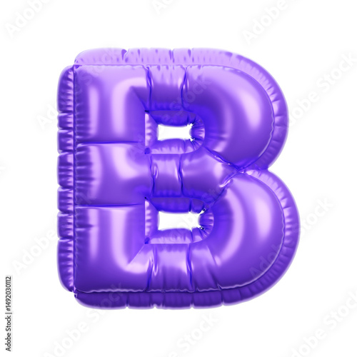 Alphabet ballon 3D icon render