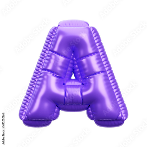 Alphabet ballon 3D icon render