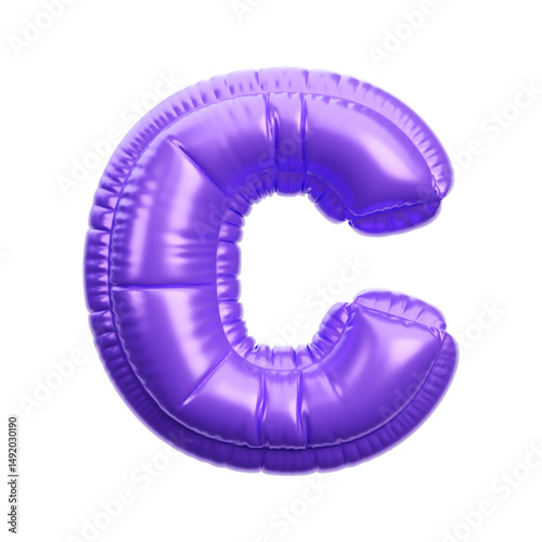 Alphabet ballon 3D icon render
