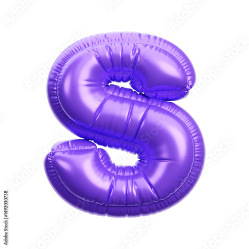 Alphabet ballon 3D icon render