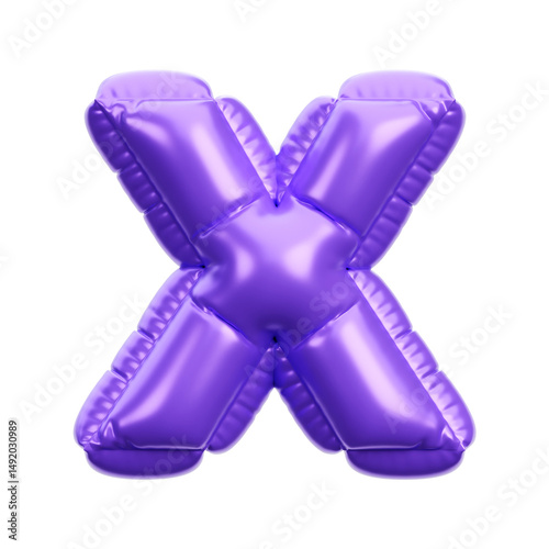 Alphabet ballon 3D icon render