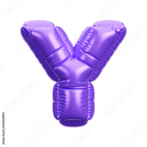 Alphabet ballon 3D icon render