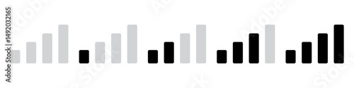 signal icon set simple design