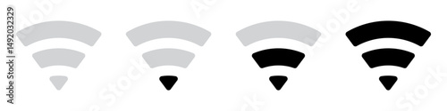 Wifi signal icon set simple design