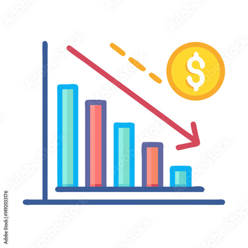 Financial Decline Illustration