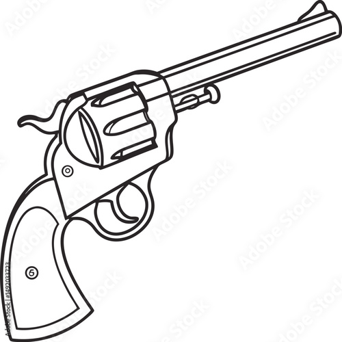 hand drawn gun