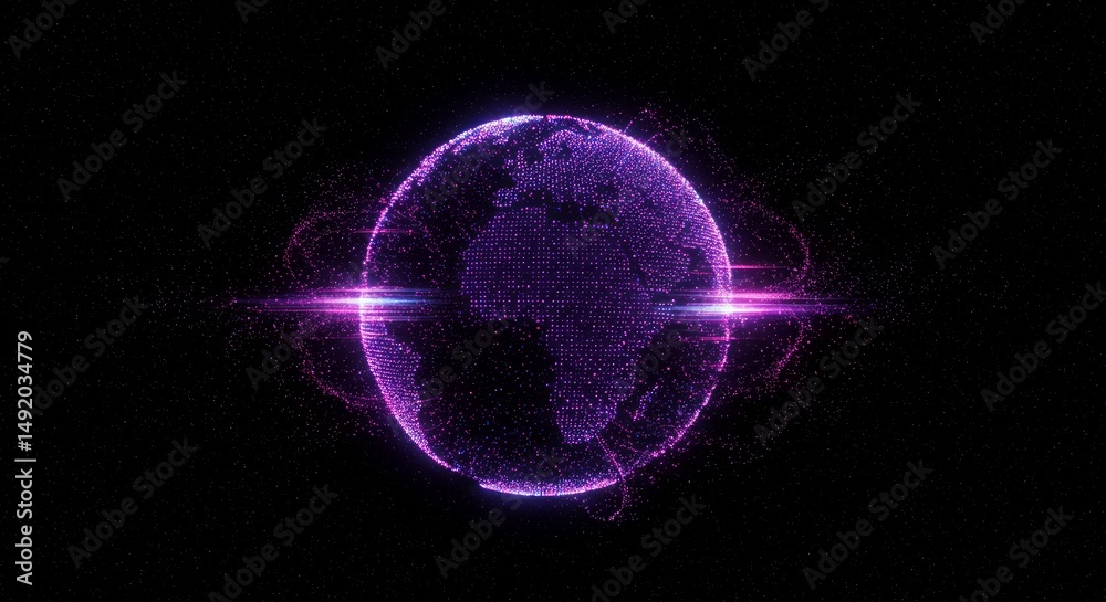 Obraz premium Digital representation of Earth (1)