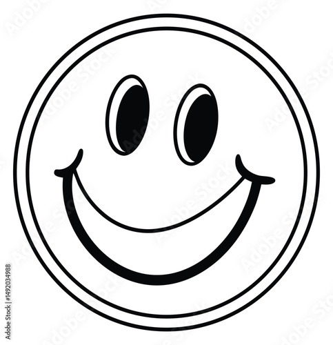 smiley face on white