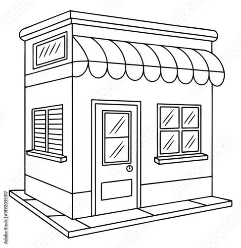 vector illustration of shop