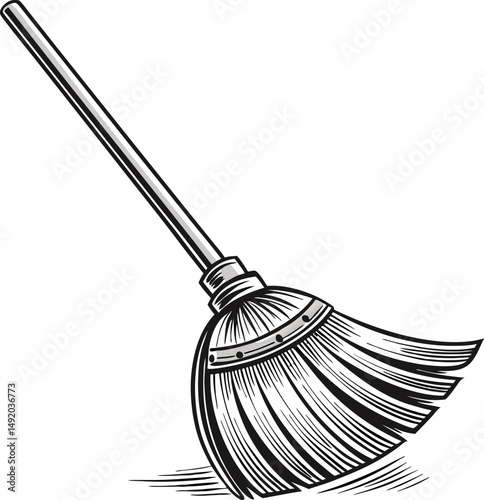 broom and dustpan