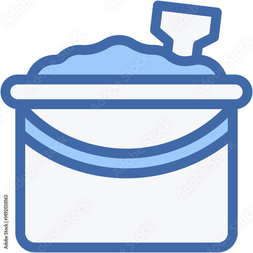 Vector Icon Sand Bucket, Kid And Baby, Childhood, Holidays, Summer, Play