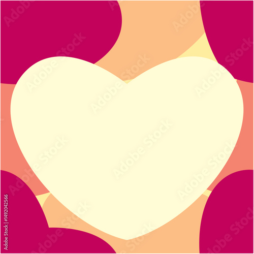 Big heart pattern design for a print 