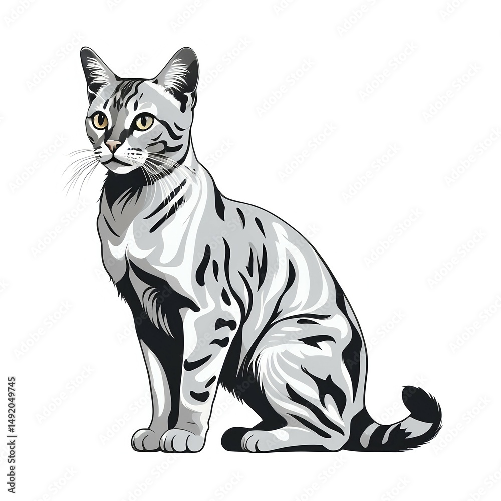 Obraz premium ヒョウのような引き締まった体のベンガル