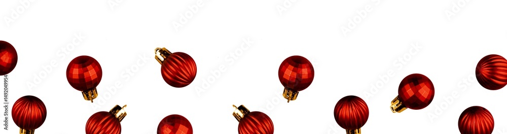 Obraz premium red Christmas border decoration background