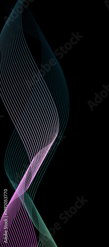 Black background with wavy line