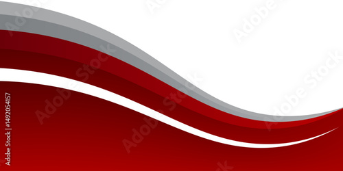 red gray abstract wave background for corporate banner, business presentation, poster, journal cover.