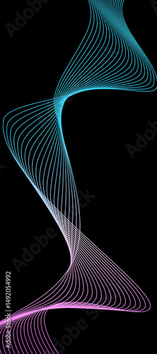 Black background with wavy line