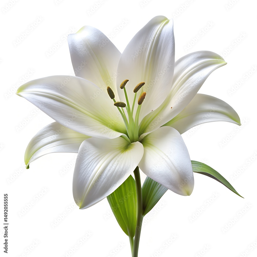 Fototapeta premium white lily isolated on white