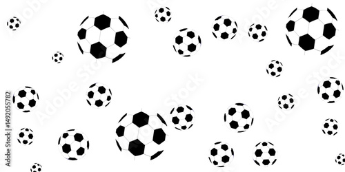 football seamless pattern soccer ball vector sport doodle cartoon gift wrapping paper scarf isolated repeat wallpaper tile background illustration design