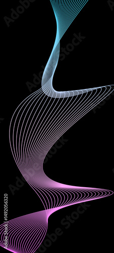 Black background with wavy line