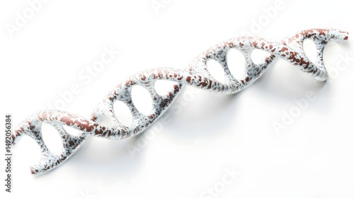 DNA on white isolated on white background 