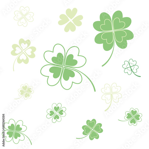 clover shamrock lucky fabric leaf wallpaper Patrick's day