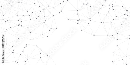 Geometric abstract background with connected line and dots. Graphic background for your design