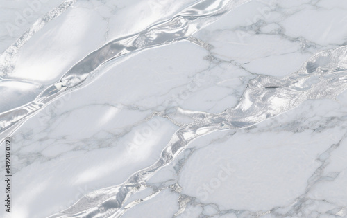 Luxurious Silver Marble Stone Texture Pattern