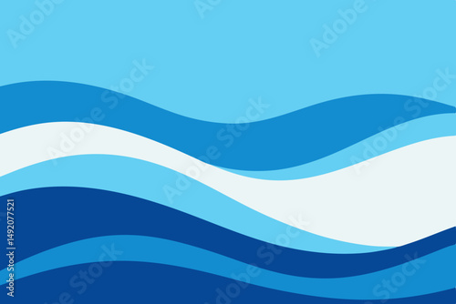 Abstract blue wave vector design on a transparent screen background