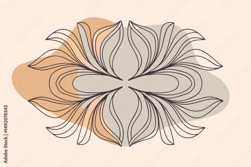 Obraz premium Abstract floral art illustration with transparent elements for design projects