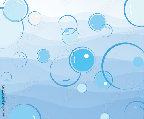 cute background with flying soap bubbles	