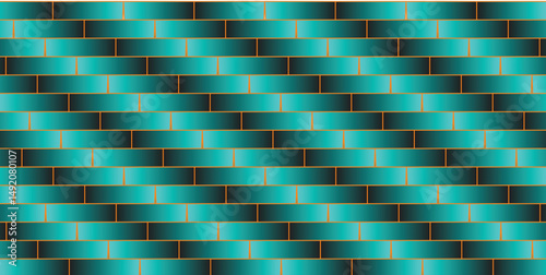 Abstract teal and black digital grid pattern with glowing layered illusion