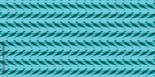Geometric chevron pattern in teal with repeating arrowhead illusion effect