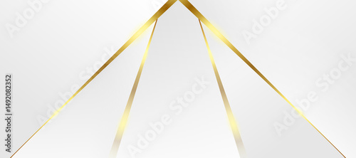 White background with geometric golden lines