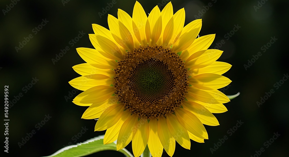 Obraz premium Blooming Sunflower Closeup with Vibrant Yellow Petals