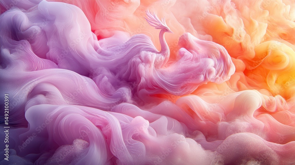 Fototapeta premium Abstract ink phoenix