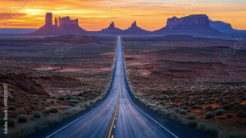 Road to Mountains Travel Adventure Freedom Sunset Scenery Video