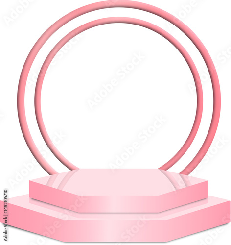 Pink podium stage
