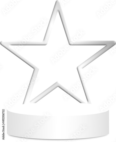Podium stage with star shape