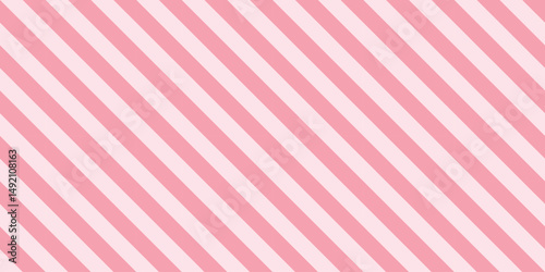 Pink and White Diagonal Stripes