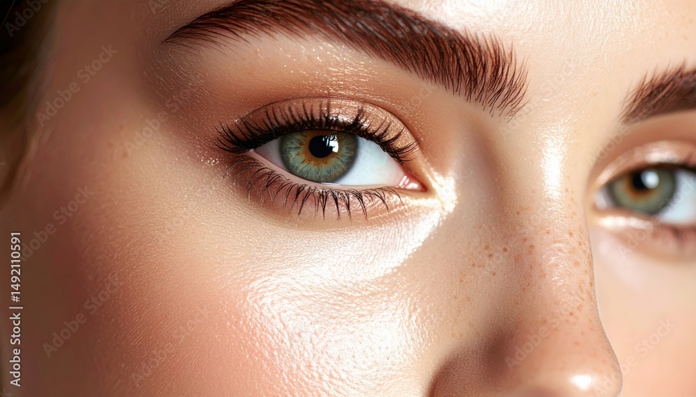 Fototapeta premium close up of female eye with make up