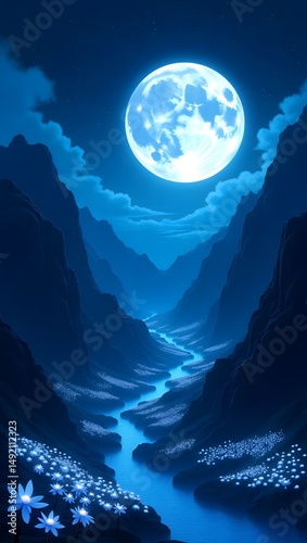 night sky and moon