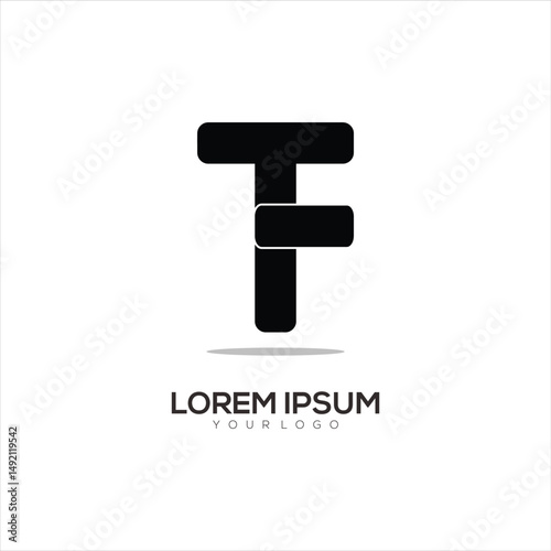 Letter F T Silhouette logo