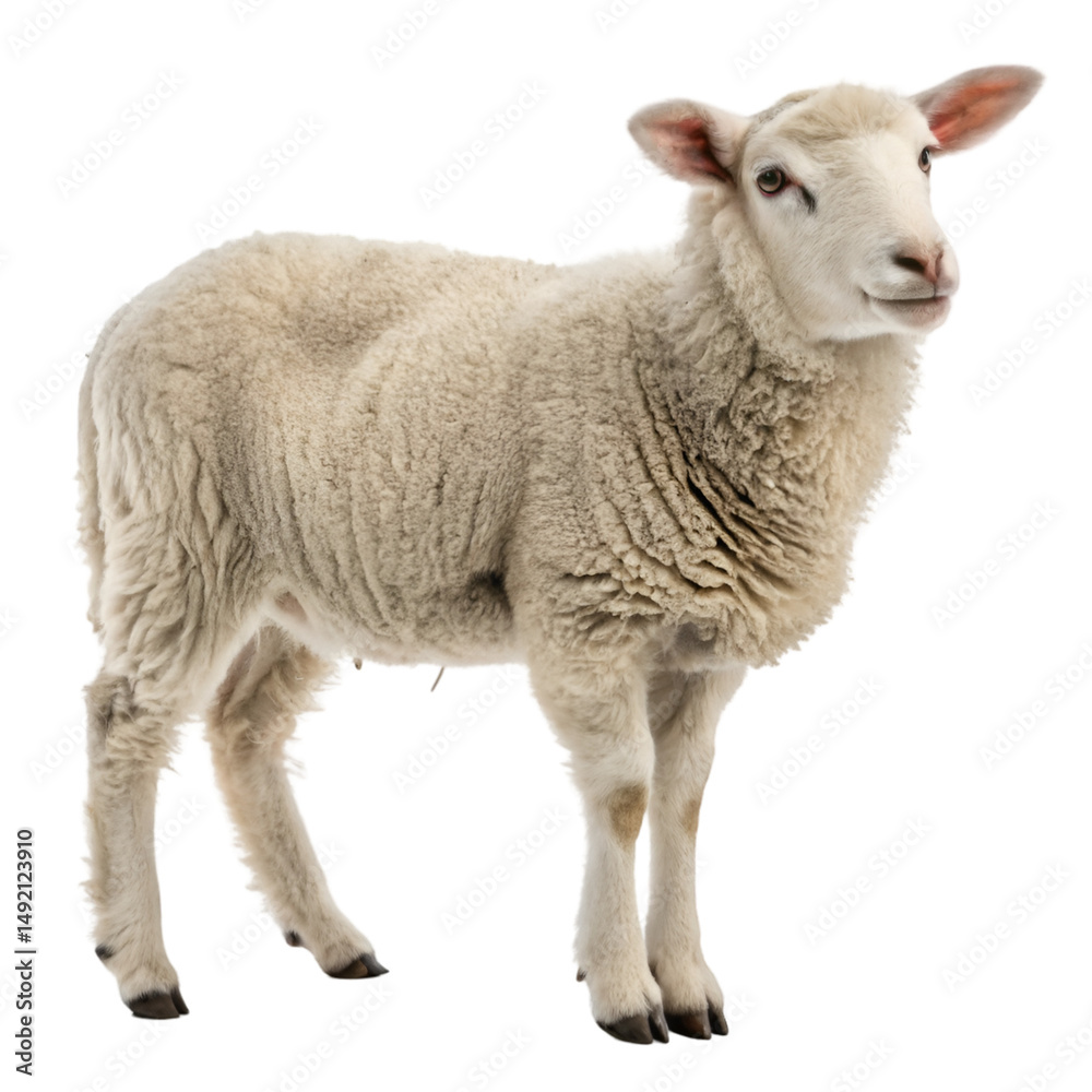 Obraz premium Sheep isolated on transparent background