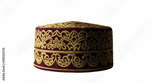 Embroidered Kufi Cap Muslim Hat Islamic Headwear photo