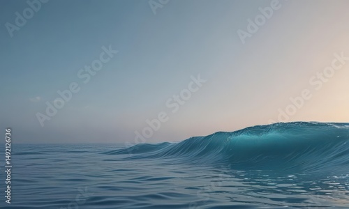 Fluid, ethereal light blue gradient, evokes tranquil ocean depths , serene, element, gradient