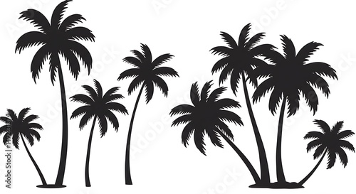Palm Silhouette Serenade AI Generated